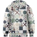 Mosaic Print Kids  Zipper Hoodie Without Drawstring View2