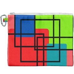 Colorful Rectangle Boxes Canvas Cosmetic Bag (xxxl) by Magicworlddreamarts1