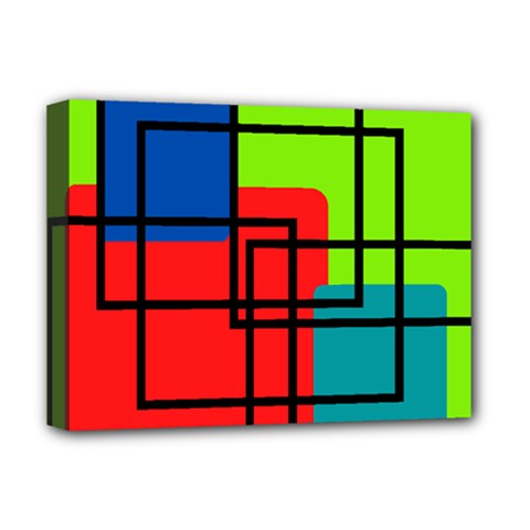 Colorful Rectangle Boxes Deluxe Canvas 16  X 12  (stretched)  by Magicworlddreamarts1