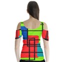 Colorful Rectangle boxes Butterfly Sleeve Cutout Tee  View2