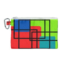 Colorful Rectangle Boxes Canvas Cosmetic Bag (medium) by Magicworlddreamarts1