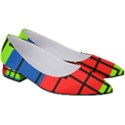 Colorful Rectangle boxes Women s Low Heels View3