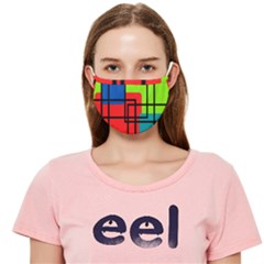 Colorful Rectangle Boxes Cloth Face Mask (adult) by Magicworlddreamarts1