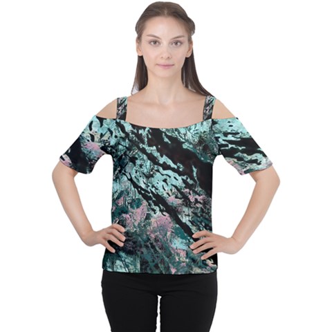 Shallow Water Cutout Shoulder Tee by MRNStudios