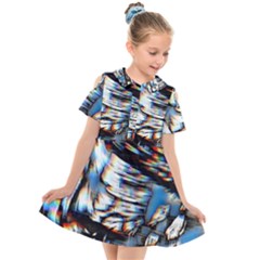 Rainbow Vortex Kids  Short Sleeve Shirt Dress by MRNStudios