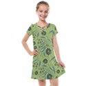 Folk flowers art pattern Kids  Cross Web Dress View1