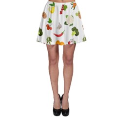 Fruits, Vegetables And Berries Skater Skirt by SychEva