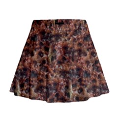 Warm Abstract Surface Print Mini Flare Skirt by dflcprintsclothing