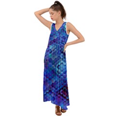 Zzzap! V-neck Chiffon Maxi Dress by MRNStudios