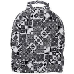 Black And White Geometric Print Mini Full Print Backpack by dflcprintsclothing