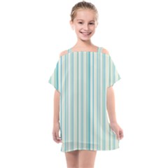 Green Stripes Kids  One Piece Chiffon Dress by designsbymallika