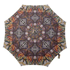 Mixed Media Symmetry Hook Handle Umbrellas (large) by kaleidomarblingart