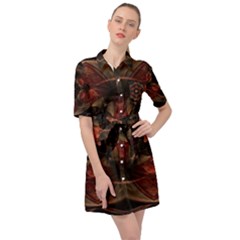 Mrn Medallion Belted Shirt Dress by MRNStudios