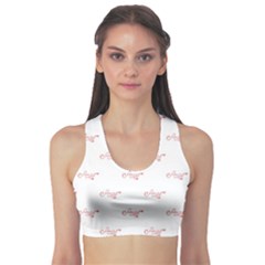 Amor Text Drawing Pattern Sports Bra by dflcprintsclothing