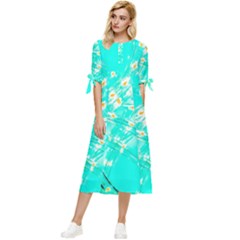 Pop Art Neuro Light Bow Sleeve Chiffon Midi Dress by essentialimage365