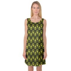 Avocados Sleeveless Satin Nightdress by Sparkle