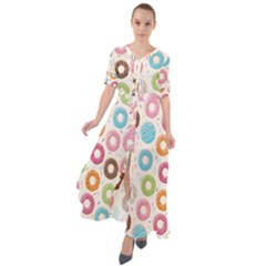 Donuts Love Waist Tie Boho Maxi Dress by designsbymallika