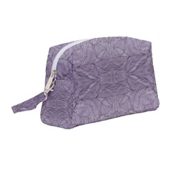 Artwork Lilac Repeats Wristlet Pouch Bag (medium) by kaleidomarblingart