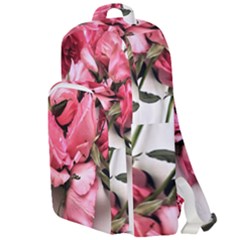 Scattered Roses Double Compartment Backpack by kaleidomarblingart