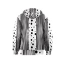 Stripes Black White Pattern Kids  Zipper Hoodie View2