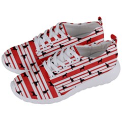 Doberman Dogs On Lines Men s Lightweight Sports Shoes by SychEva