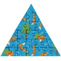 Red Fox In The Forest Wooden Puzzle Triangle View1