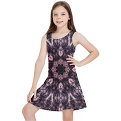 Rose Gold Mandala Kids  Lightweight Sleeveless Dress by MRNStudios