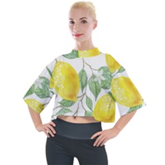 Vintage Lemons Mock Neck Tee by SomethingForEveryone