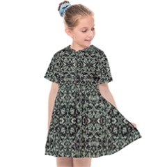 Initricate Ornate Abstract Print Kids  Sailor Dress by dflcprintsclothing