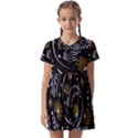 Folk flowers pattern Kids  Asymmetric Collar Dress View1