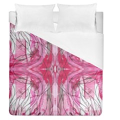 Magenta Marbling Symmetry Duvet Cover (queen Size) by kaleidomarblingart