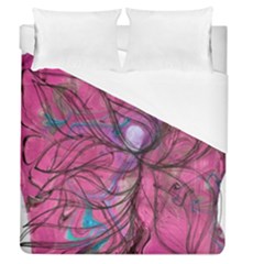 Drawing Petals Duvet Cover (queen Size) by kaleidomarblingart