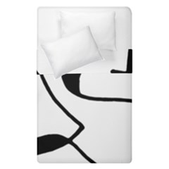 Black And White Abstract Linear Decorative Art Duvet Cover Double Side (single Size) by dflcprintsclothing