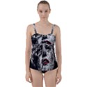 Creepy Head Sculpture Artwork Twist Front Tankini Set View1