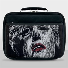 Creepy Head Sculpture Artwork Lunch Bag by dflcprintsclothing