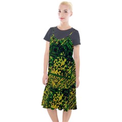 Root Humanity Bar And Qr Code Green And Yellow Doom Camis Fishtail Dress by WetdryvacsLair