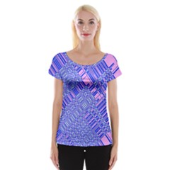 Root Humanity Barcode Purple Pink And Galuboi Cap Sleeve Top by WetdryvacsLair