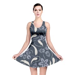 Folk Flowers Pattern  Reversible Skater Dress by Eskimos