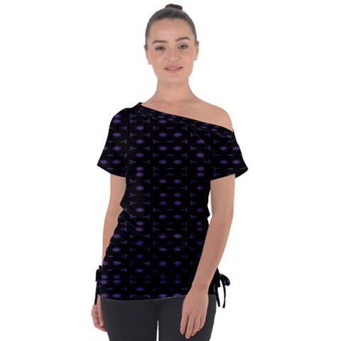 Spiro Off Shoulder Tie-up Tee by Sparkle