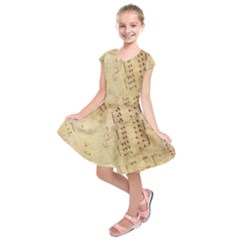 Music-melody-old-fashioned Kids  Short Sleeve Dress by Sapixe