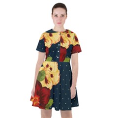 Flowers-vintage-floral Sailor Dress by Sapixe