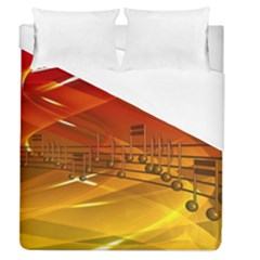 Music-notes-melody-note-sound Duvet Cover (queen Size) by Sapixe