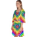 Tie Dye Heart Colorful Prismatic Velour Kimono Dress View2