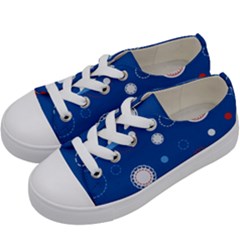 Christmas Pattern Tree Design Kids  Low Top Canvas Sneakers by Sapixe