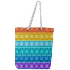 Pop It Pattern Full Print Rope Handle Tote (large) by Daria3107