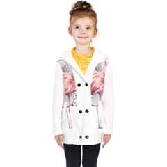 Watercolor Flamingo Kids  Double Breasted Button Coat by webstylecreations