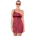 Amaranth One Soulder Bodycon Dress View1