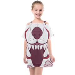 Kitsune Mask Kids  One Piece Chiffon Dress by mindnmint