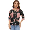 Flamingo Women s Quarter Sleeve Pocket Shirt View1