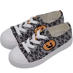 Pumpkin Pattern Kids  Low Top Canvas Sneakers by NerdySparkleGoth